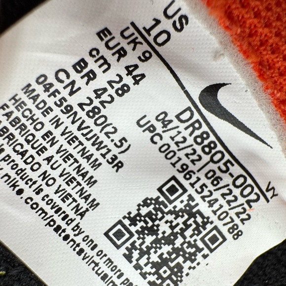 Nike Dunk High "Chenille Swoosh” 'Safety Orange' Size 10 - Picture 11 of 11